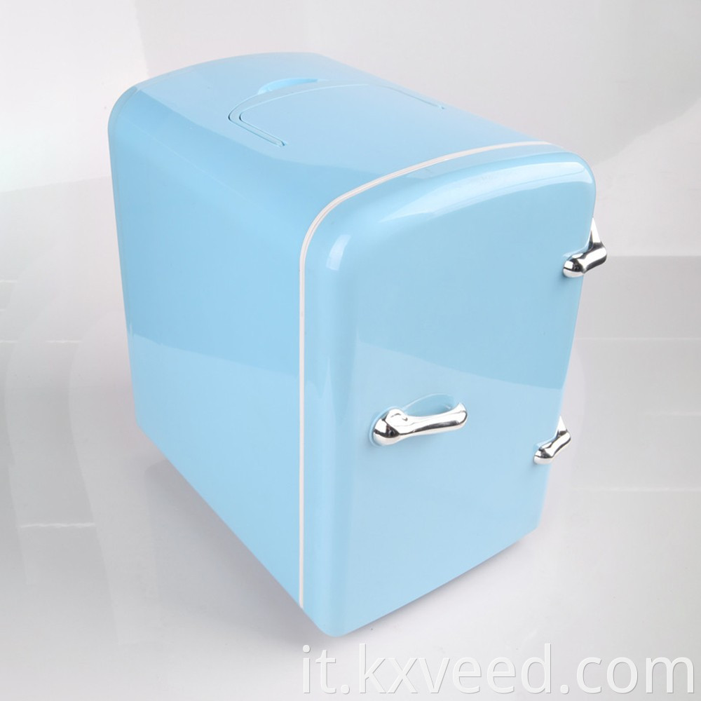 Colore blu 4L 6 lattine Mini frigorifero ricaricabile per auto per auto